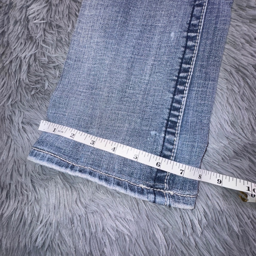 Miss Me Jeans Womens 27 Bootcut Embellished Pocket Medium Wash Flare Bell Bottom - Picture 4 of 15